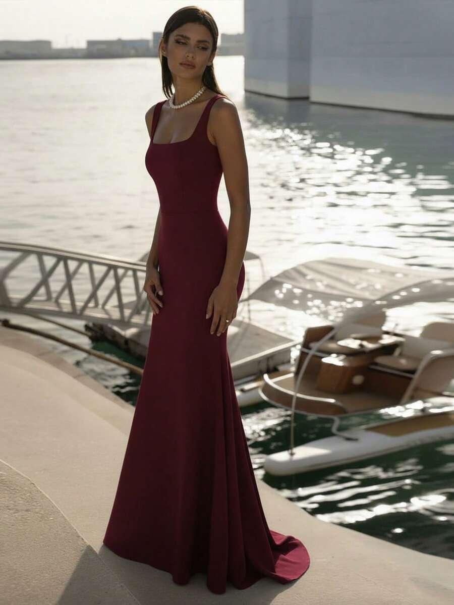 BASREY CZERWONA MAXI SUKIENKA S06__S