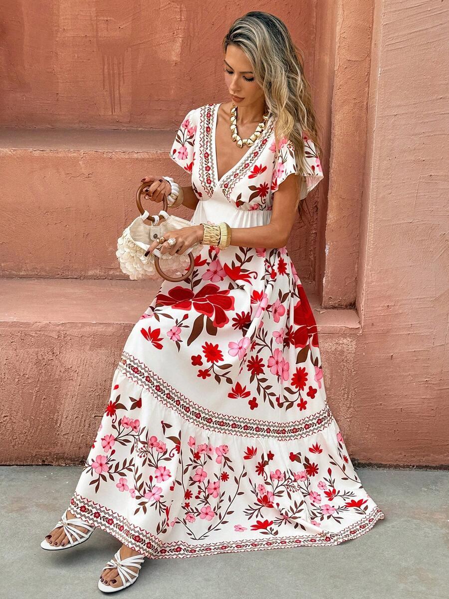 FLORA ISOLA MAXI SUKIENKA KWIATY S06__XL