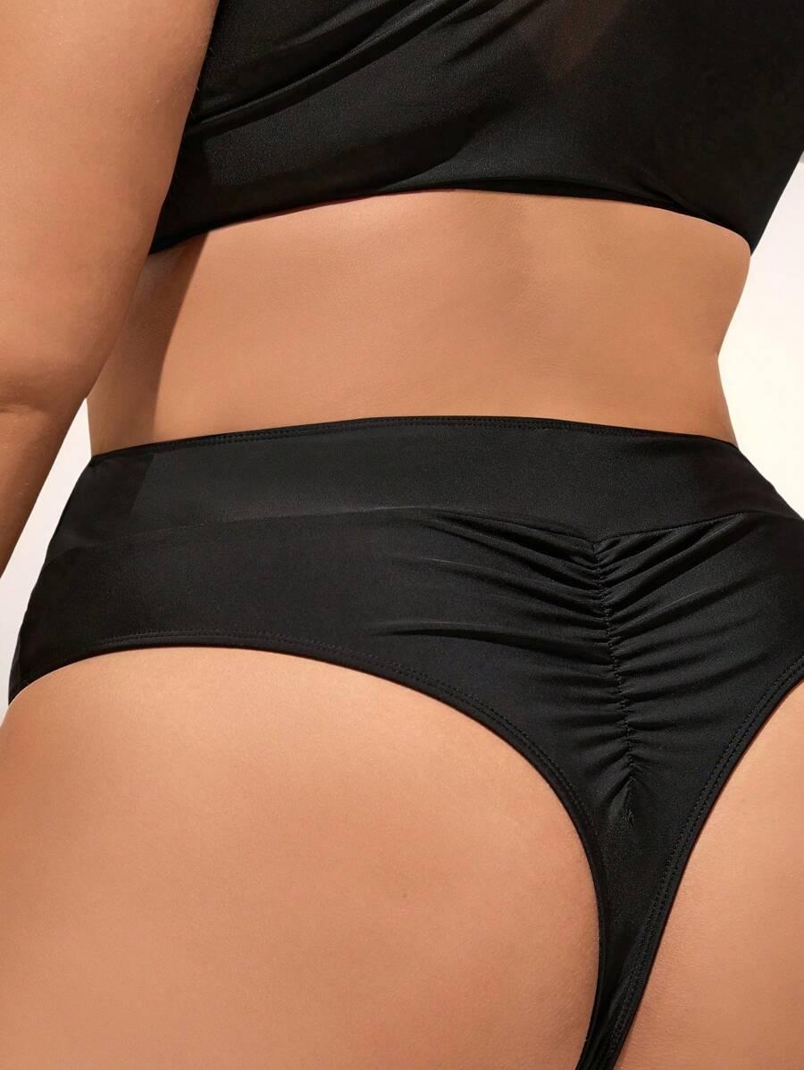 SHEIN CZARNY DÓŁ OD STROJU KĄPIELOWEGO S09__XXL
