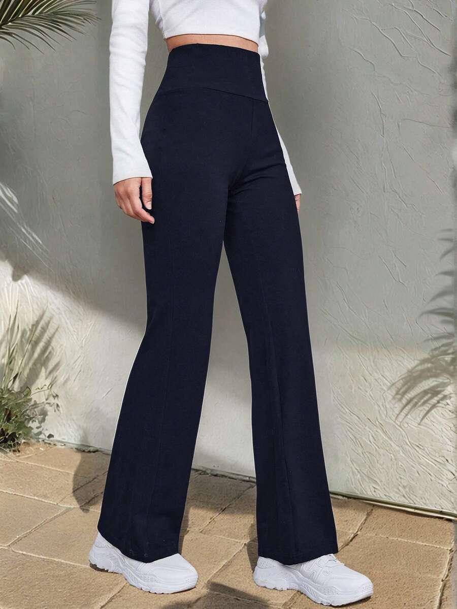 SHEIN GRANATOWE PROSTE SPODNIE S06__M