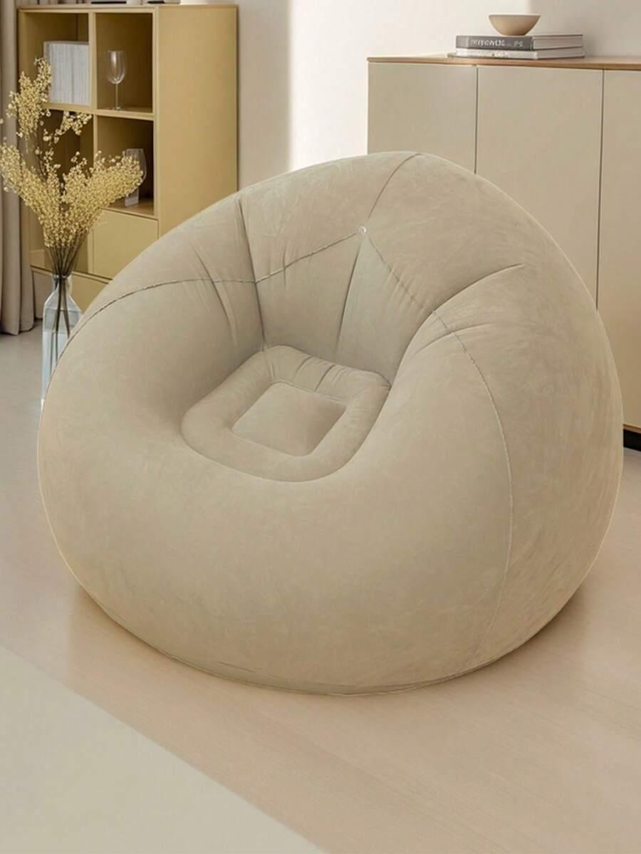 SHEIN BEŻOWY DMUCHANY FOTEL S07__98X60