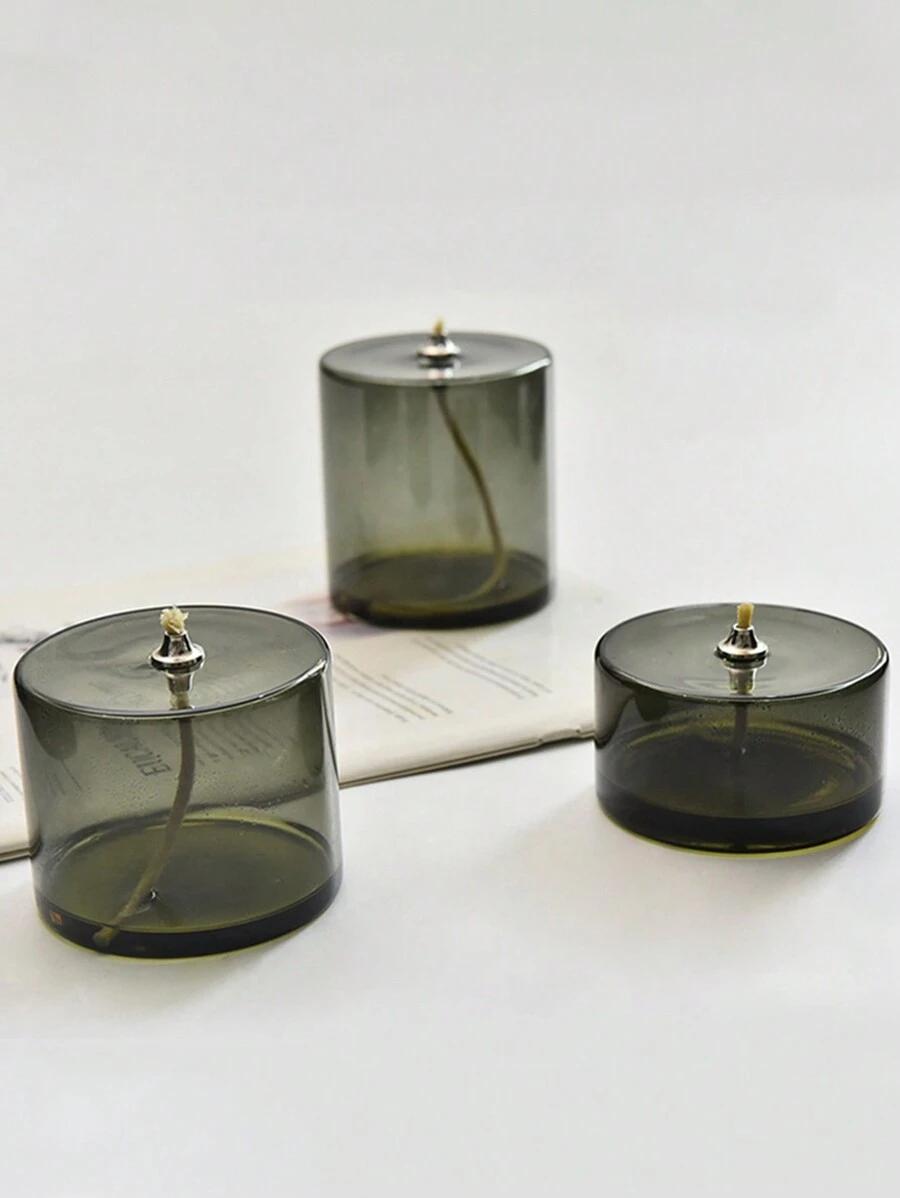 SHEIN ZIELONA SZKLANA LAMPA OLEJOWA S07__4,5X8CM