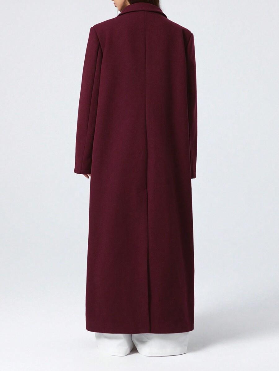 SHEIN BORDOWY KLASYCZNY PŁASZCZ W01__M