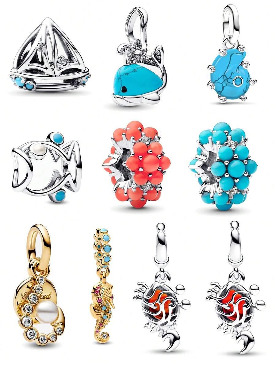SHEIN ZŁOTA ZAWIESZKA KONIK MORSKI S07__1.8CM
