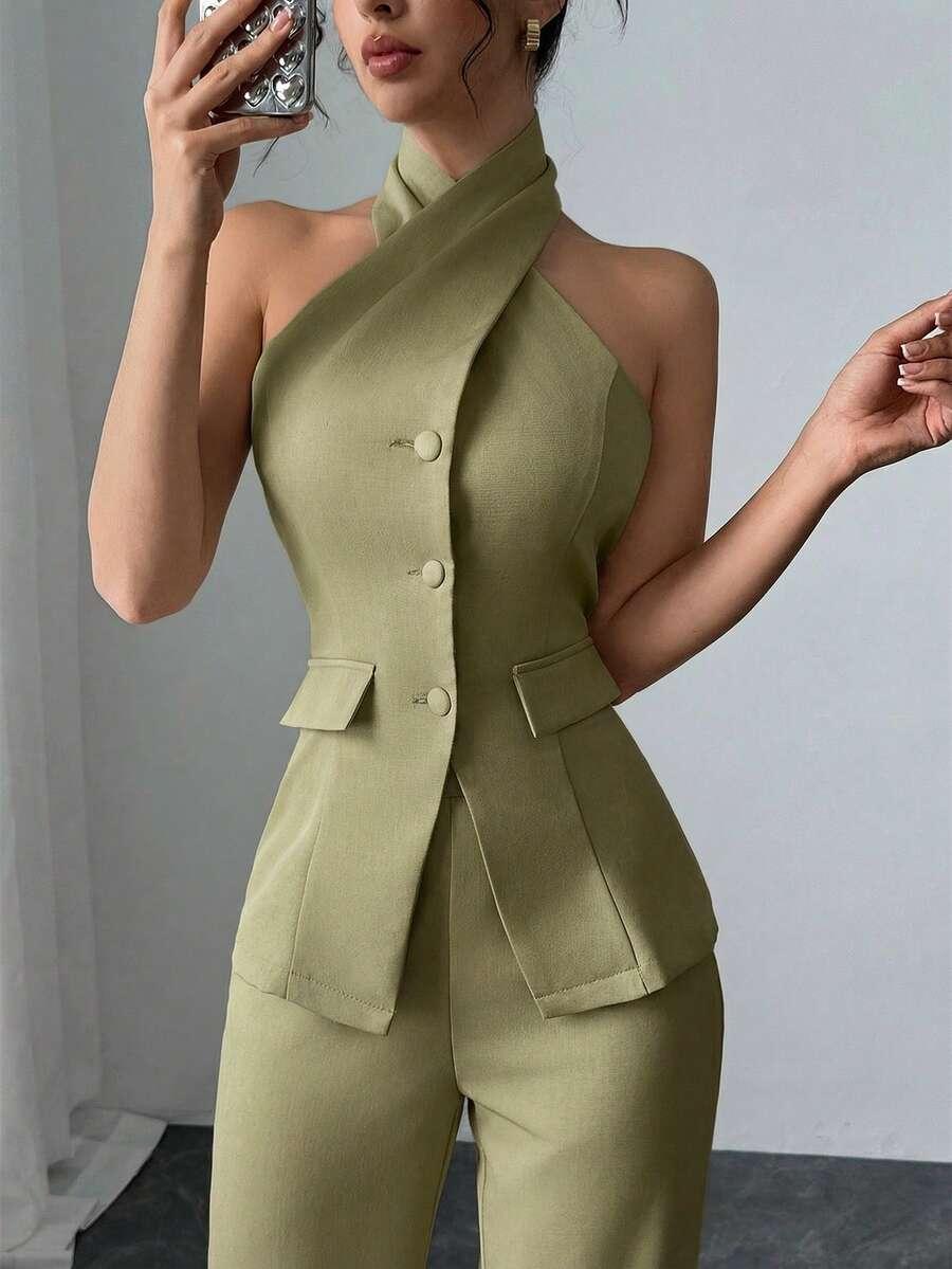 MODELYN ZIELONY KOMPLET TOP SPODNIE S06__XXL