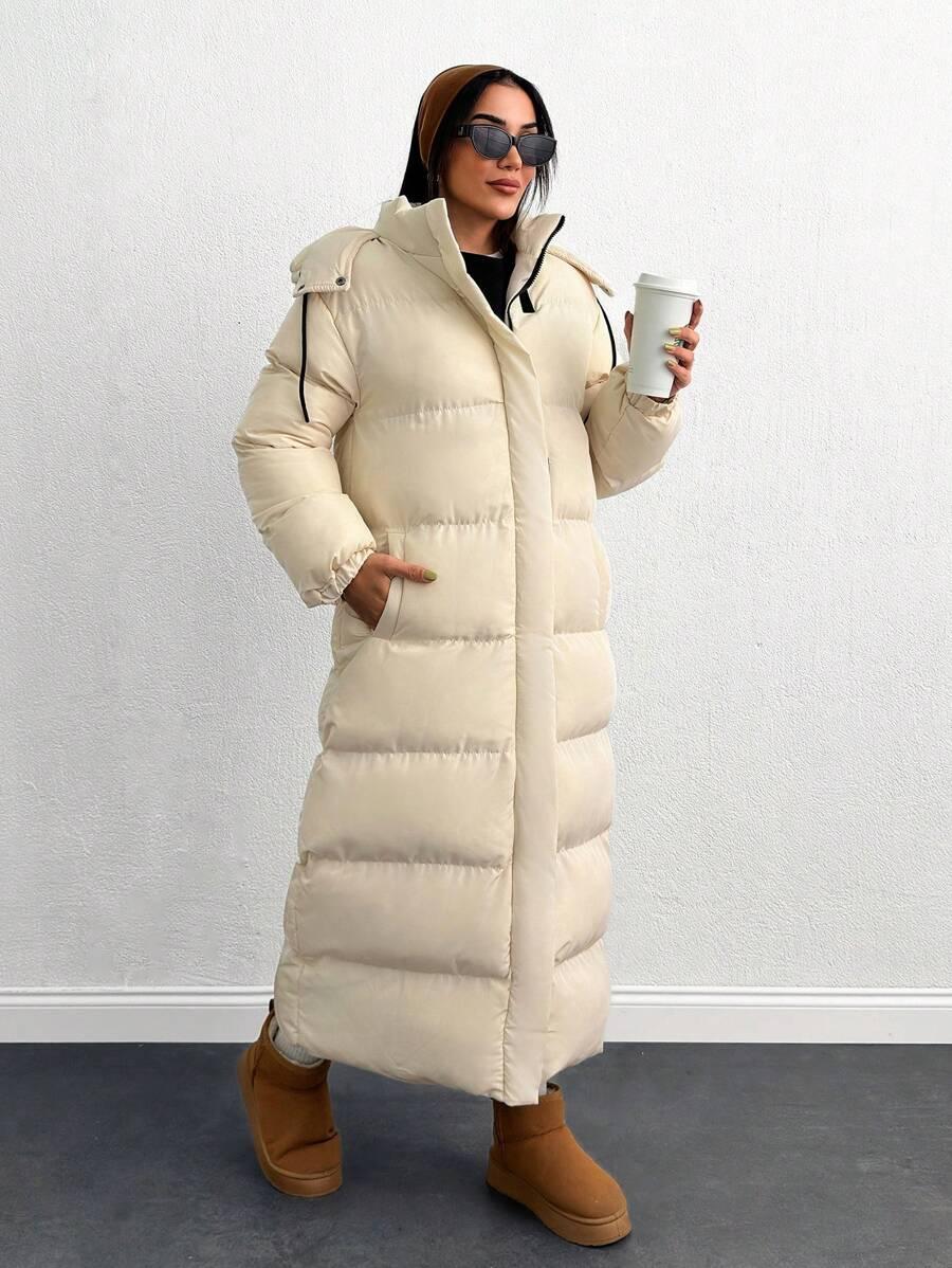 SHEIN BEŻOWA KURTKA KAPTUR W01__M