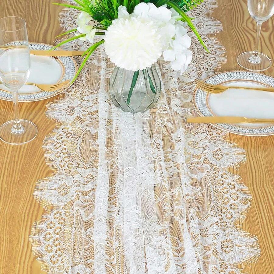 SHEIN BIAŁY BIEŻNIK NA STÓŁ S07__75X300