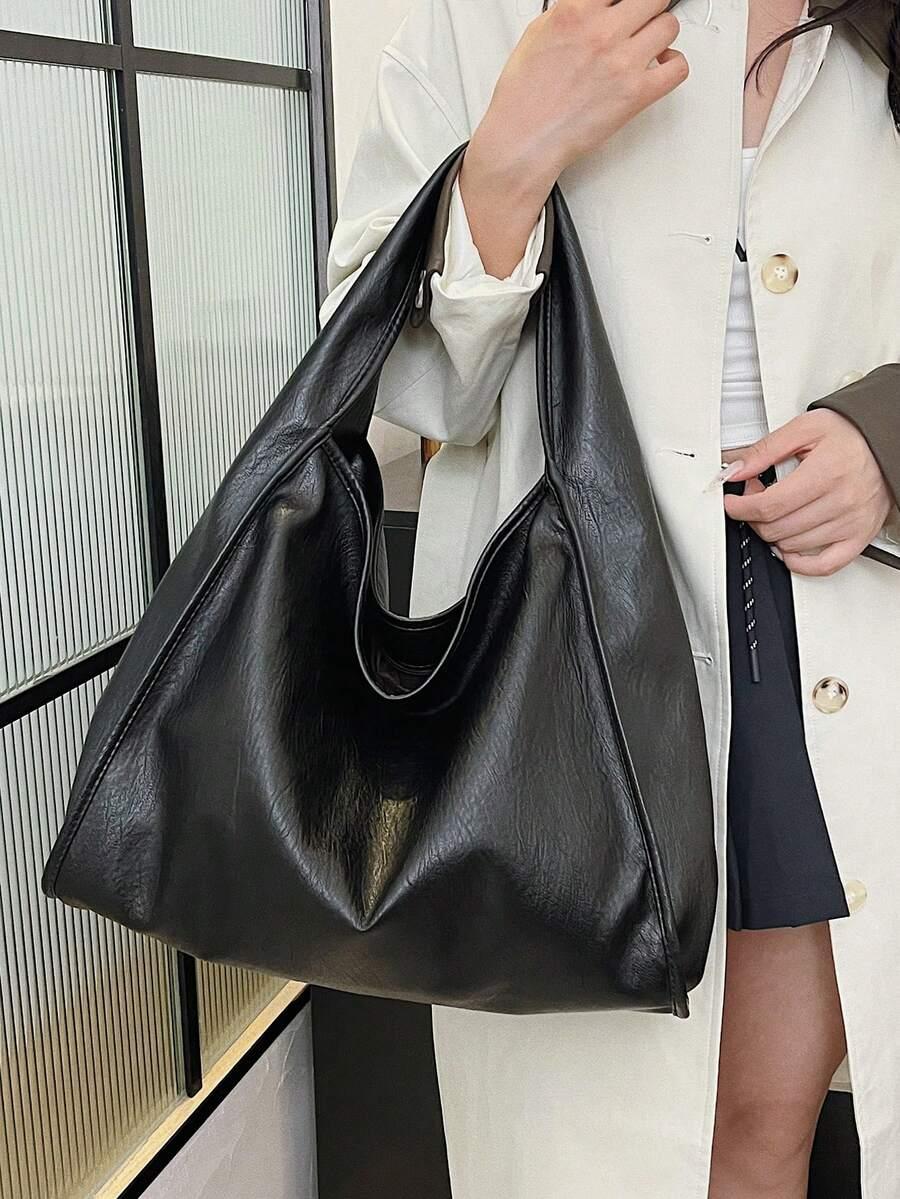 SHEIN CZARNA TOREBKA IMITACJA SKÓRY S07__39X32X15 CM