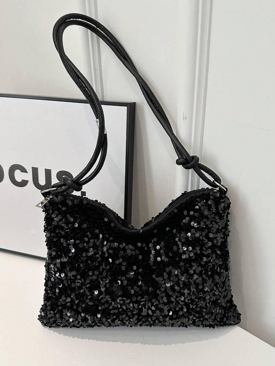 SHEIN CZARNA TOREBKA NA RAMIĘ S07__30,5X1X23,5CM