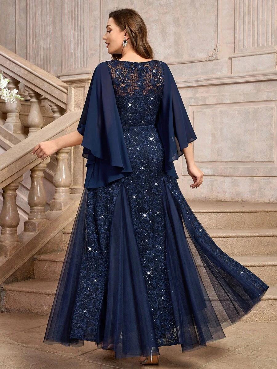 SHEIN GRANATOWA MAXI SUKIENKA S06__52