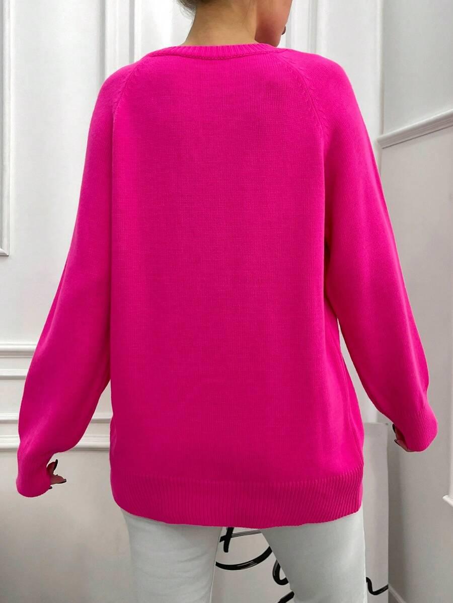 EURMUSE RÓŻOWY SWETER V-NECK S06__XS