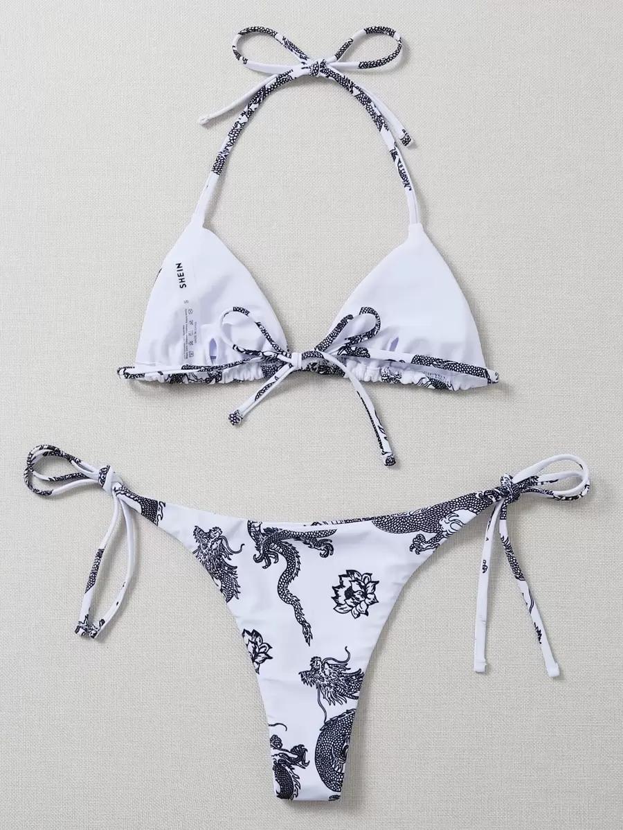 SHEIN DWUCZĘŚCIOWY STRÓJ KĄPIELOWY WZÓR S09__M