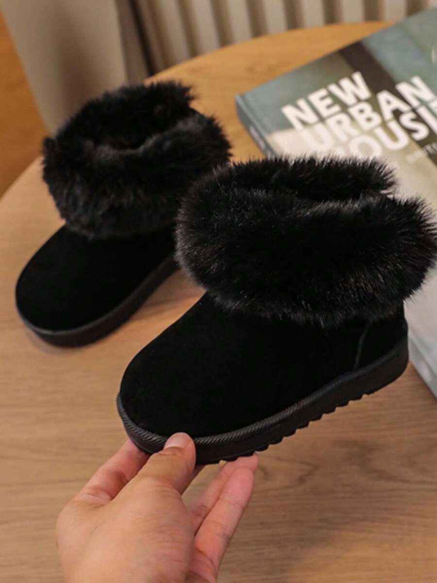 SHEIN CZARNE ŚNIEGOWCE SZTUCZNE FUTRO W01__36