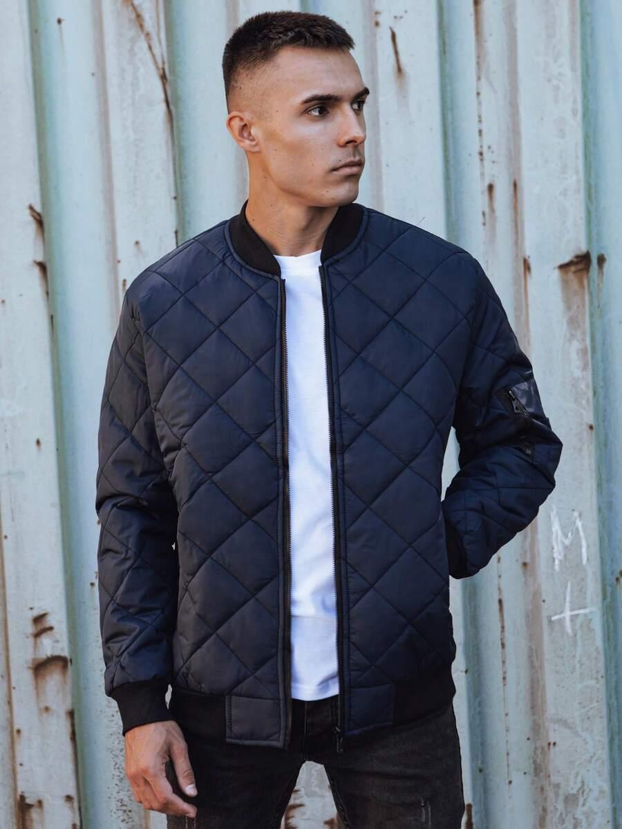 SHEIN GRANATOWA KURTKA PIKOWANA W01__L