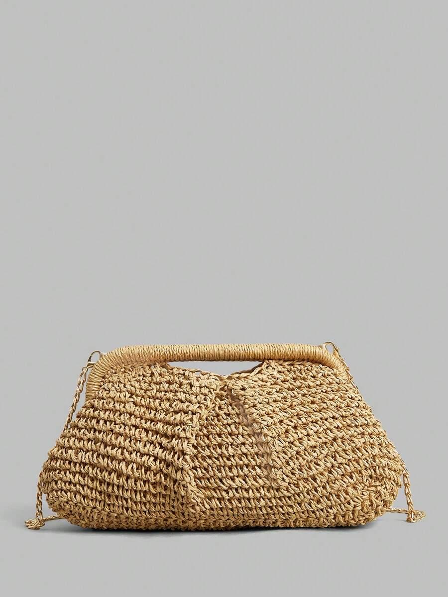 ONTRE BEŻOWA TOREBKA TEKSTURA S07__25X18CM