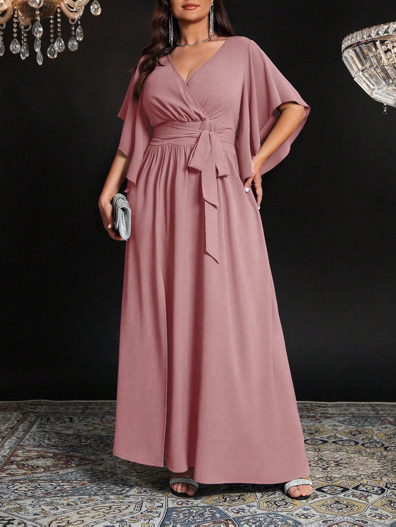 SHEIN RÓŻOWA MAXI SUKIENKA S06__48