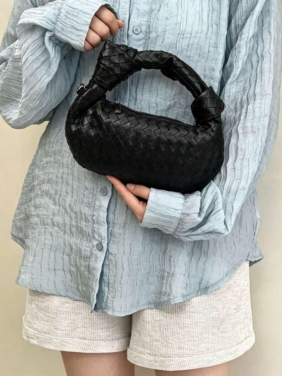 SHEIN CZARNA TOREBKA TEKSTURA S07__28X3X15CM
