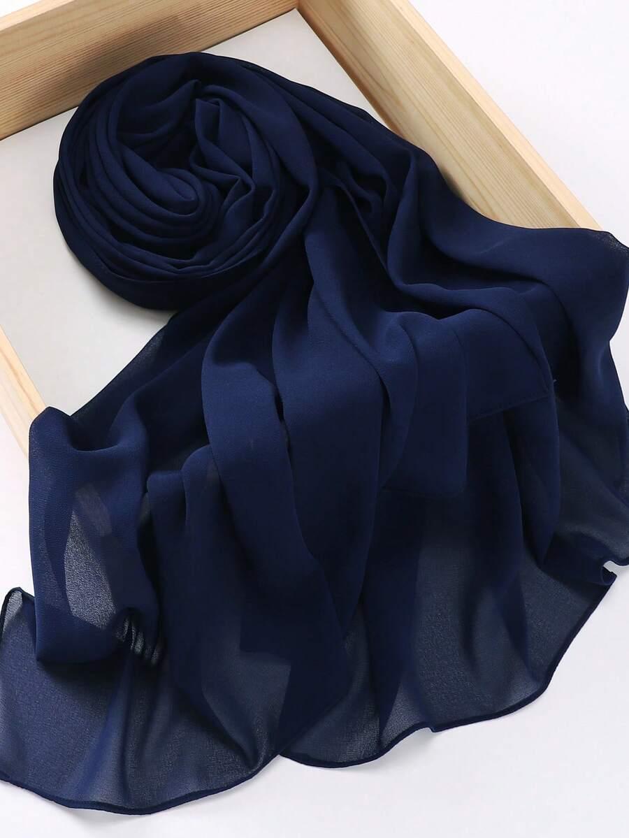 SHEIN GRANATOWA CHUSTA NA GŁOWĘ S07__70X180