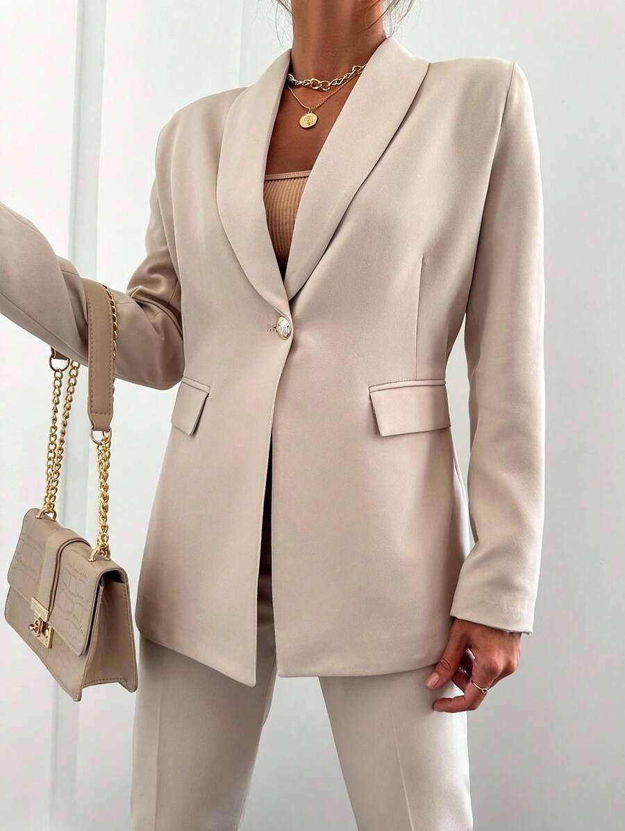SHEIN MARYNARKA SPODNIE KOMPLET S06__L