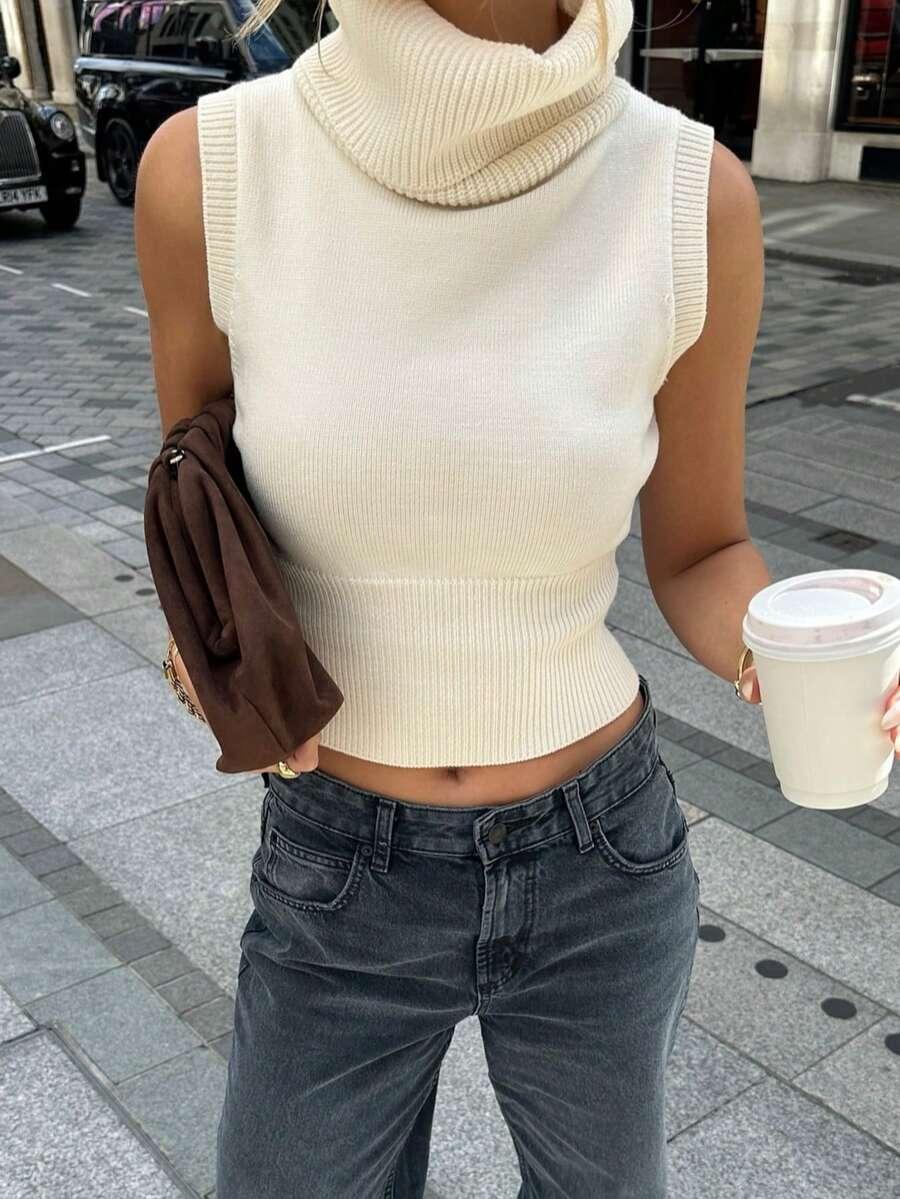 SHEIN BEŻOWA BLUZKA GOLF S06__S