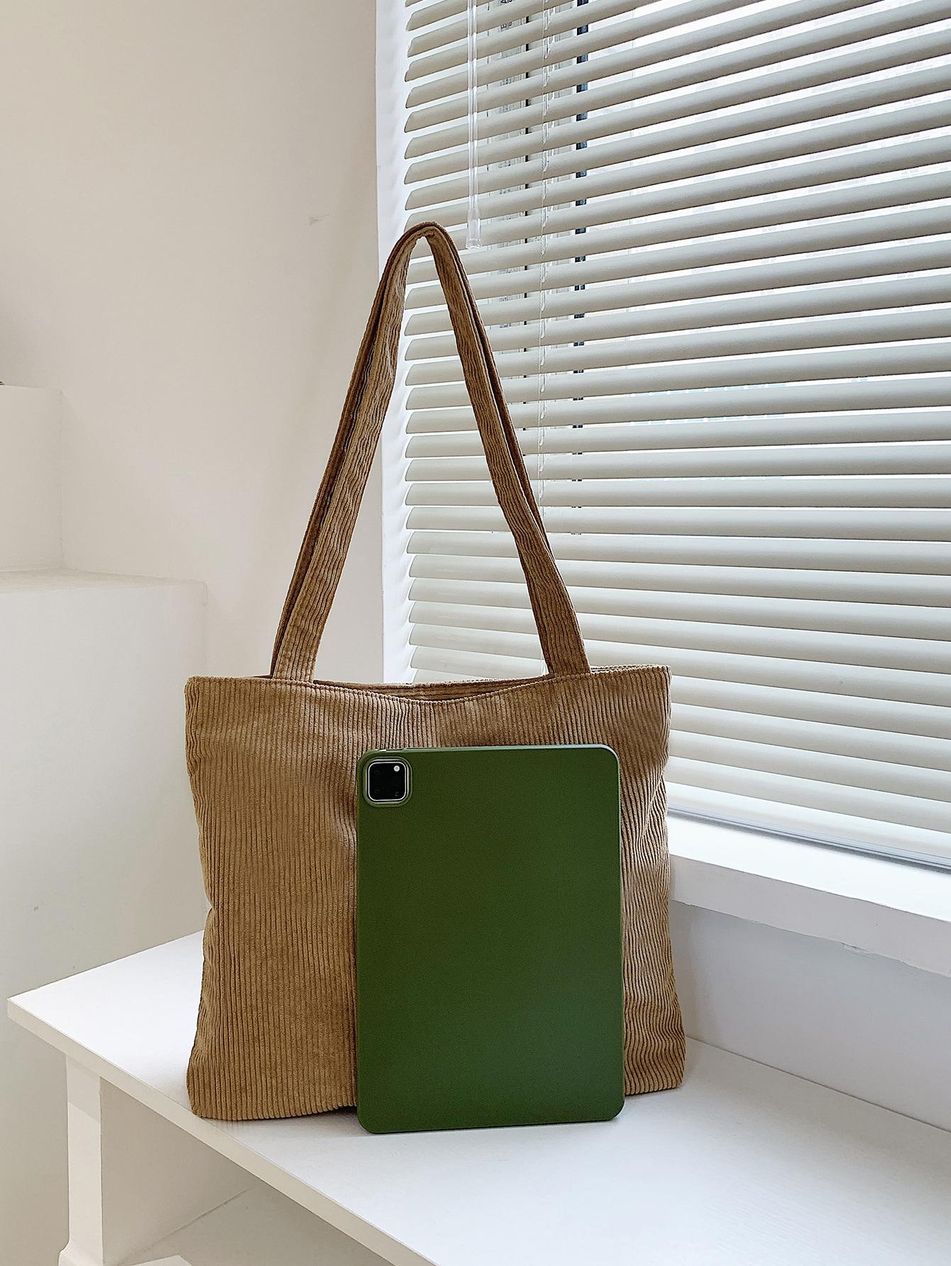 SHEIN BRĄZOWA TOREBKA SHOPPER S07__37X5X32