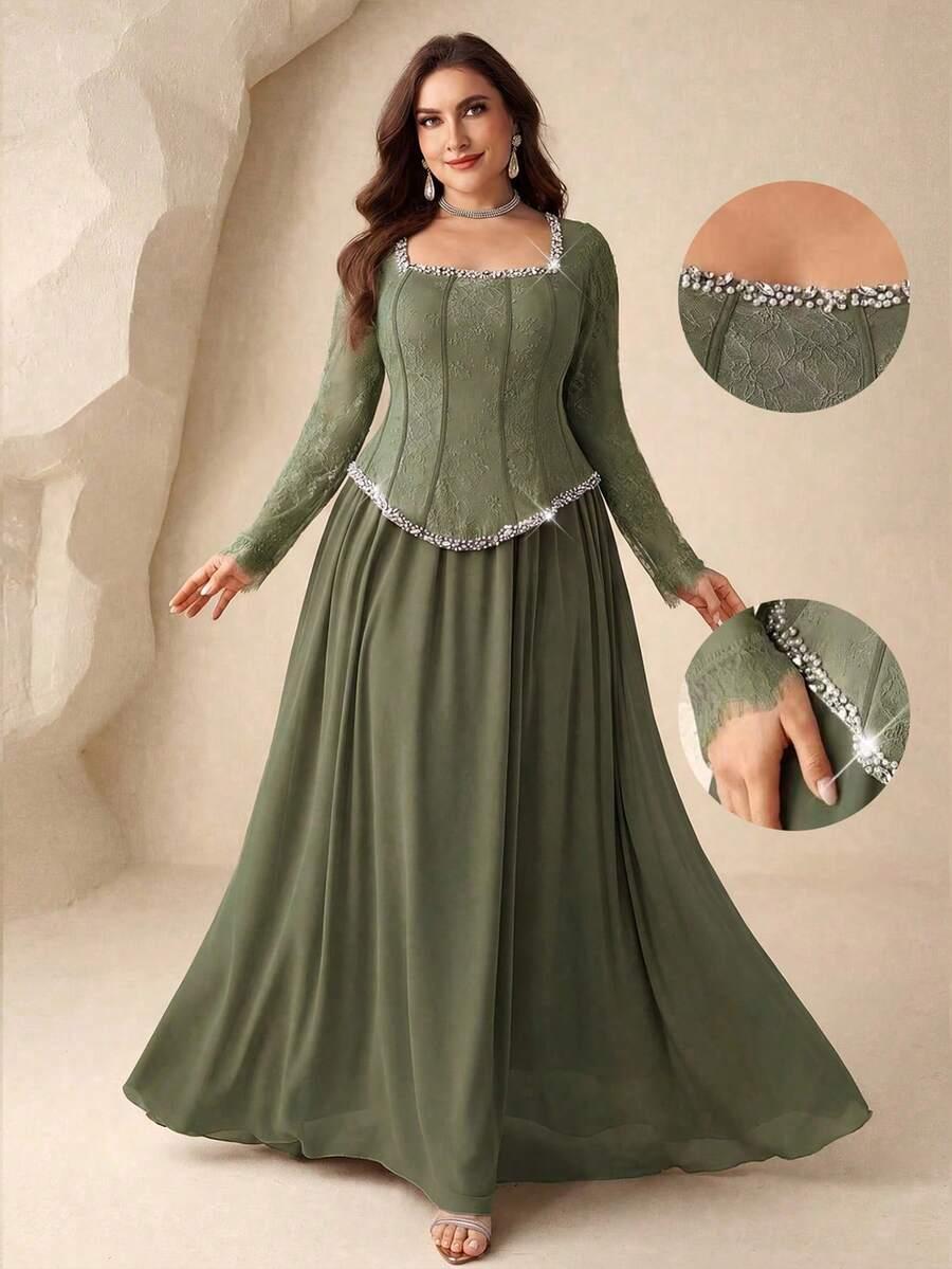 COUTIVA ZIELONA MAXI SUKIENKA GORSET SZAL S06__46