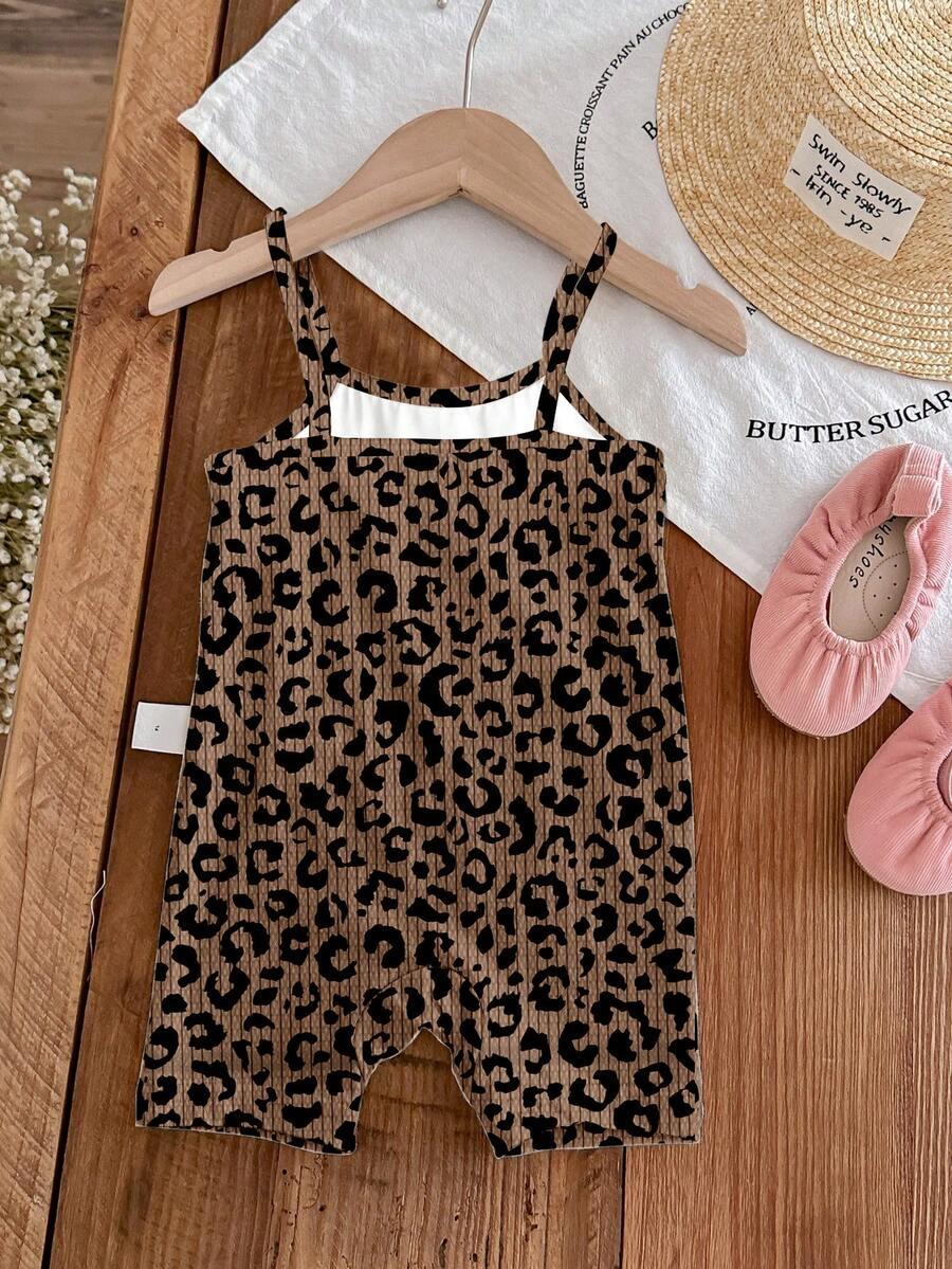 SHEIN KOMBINEZON NA RAMIĄCZKACH ANIMAL PRINT S06__92-98