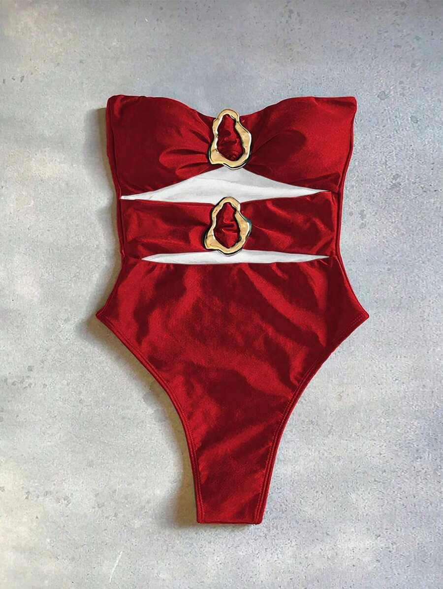 SHEIN JEDNOCZĘŚCIOWY STRÓJ KĄPIELOWY S09__S