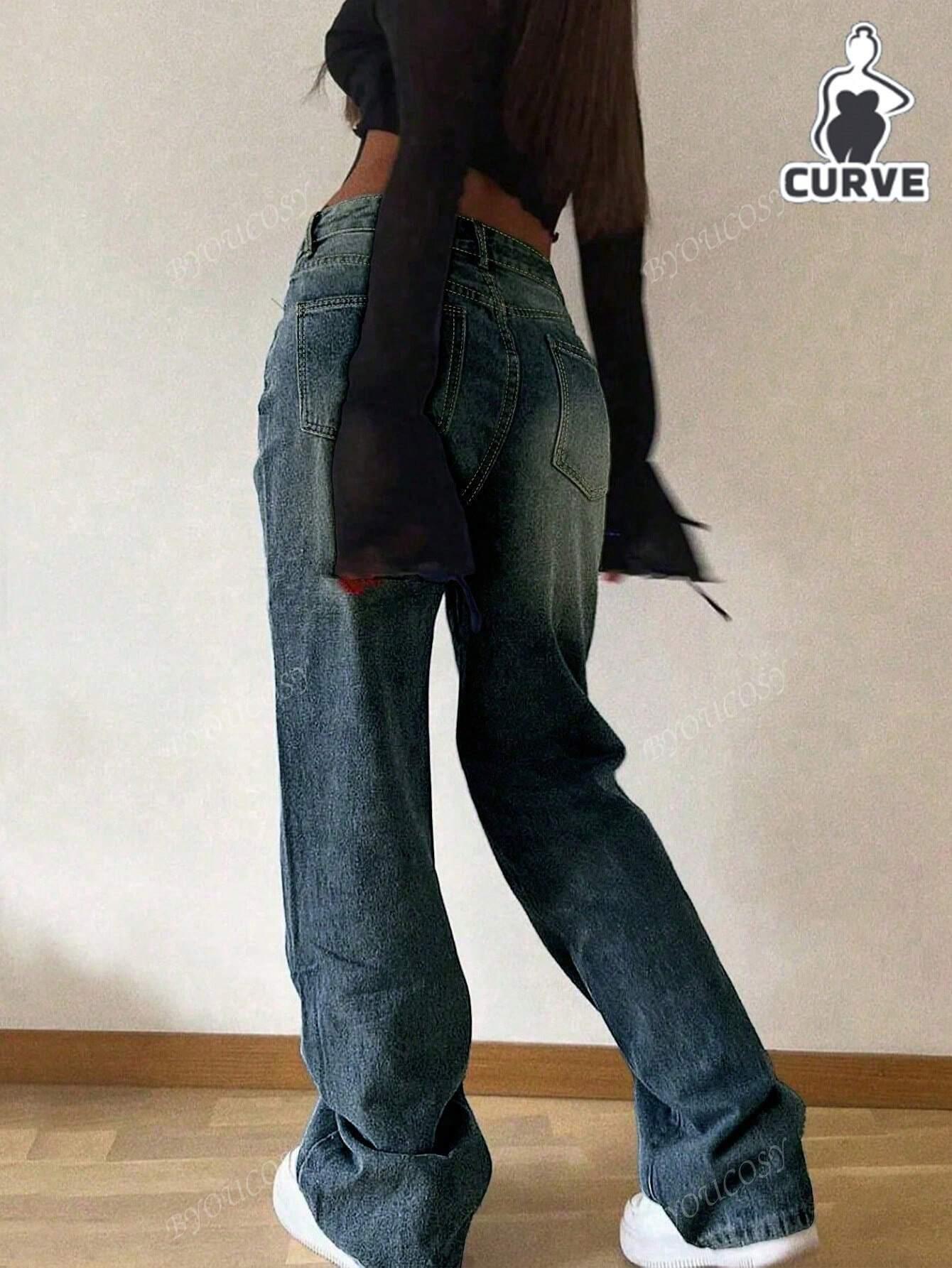 SHEIN NIEBIESKIE SPODNIE JEANS S06__48
