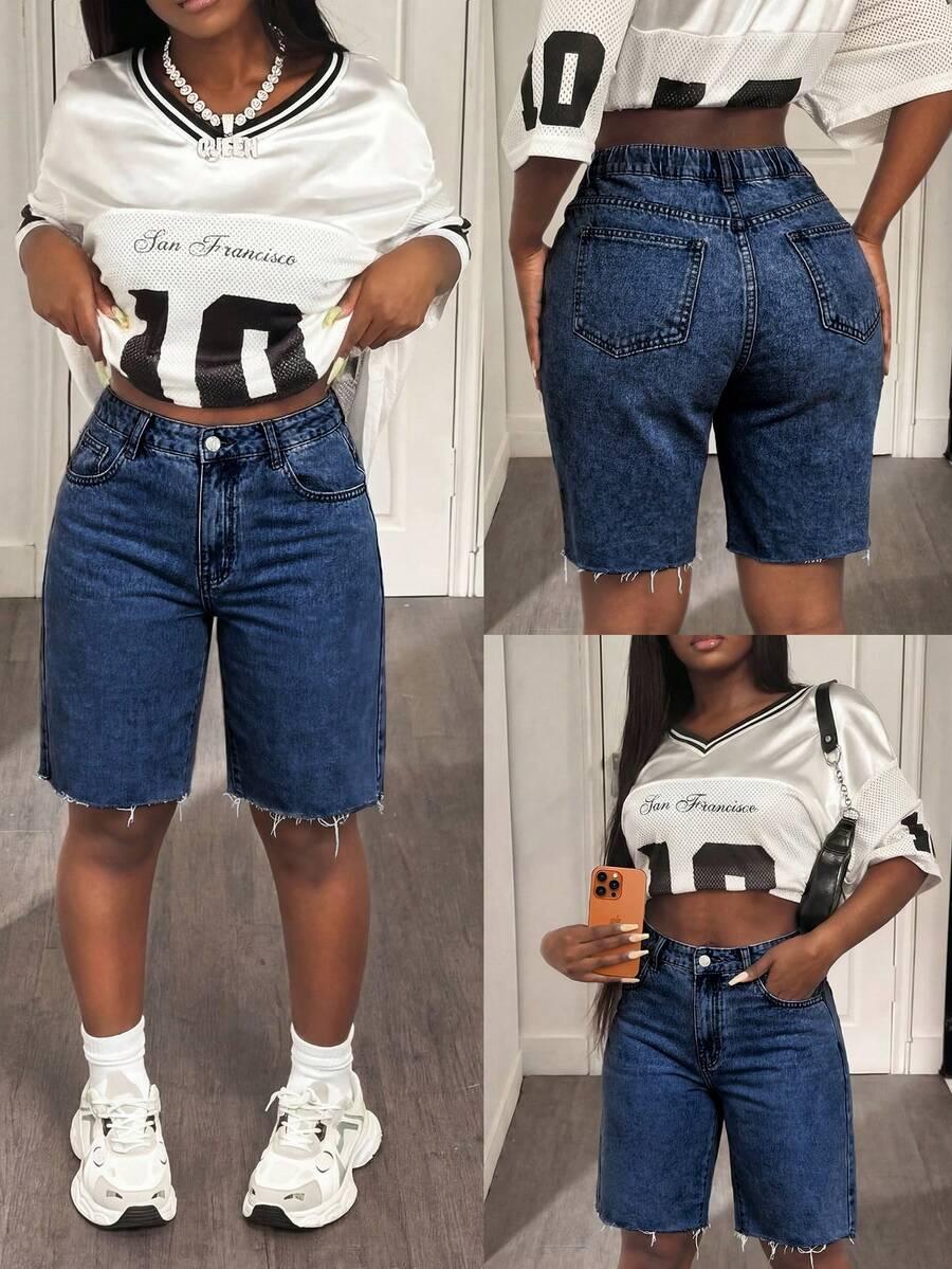 SHEIN NIEBIESKIE KRÓTKIE SPODENKI JEANS PK01__XXL