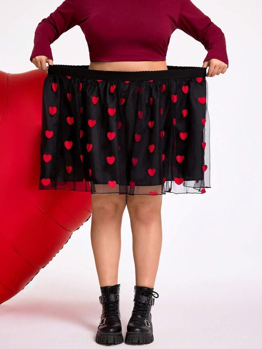 SHEIN CZARNA SPÓDNICA SERCA S06__60