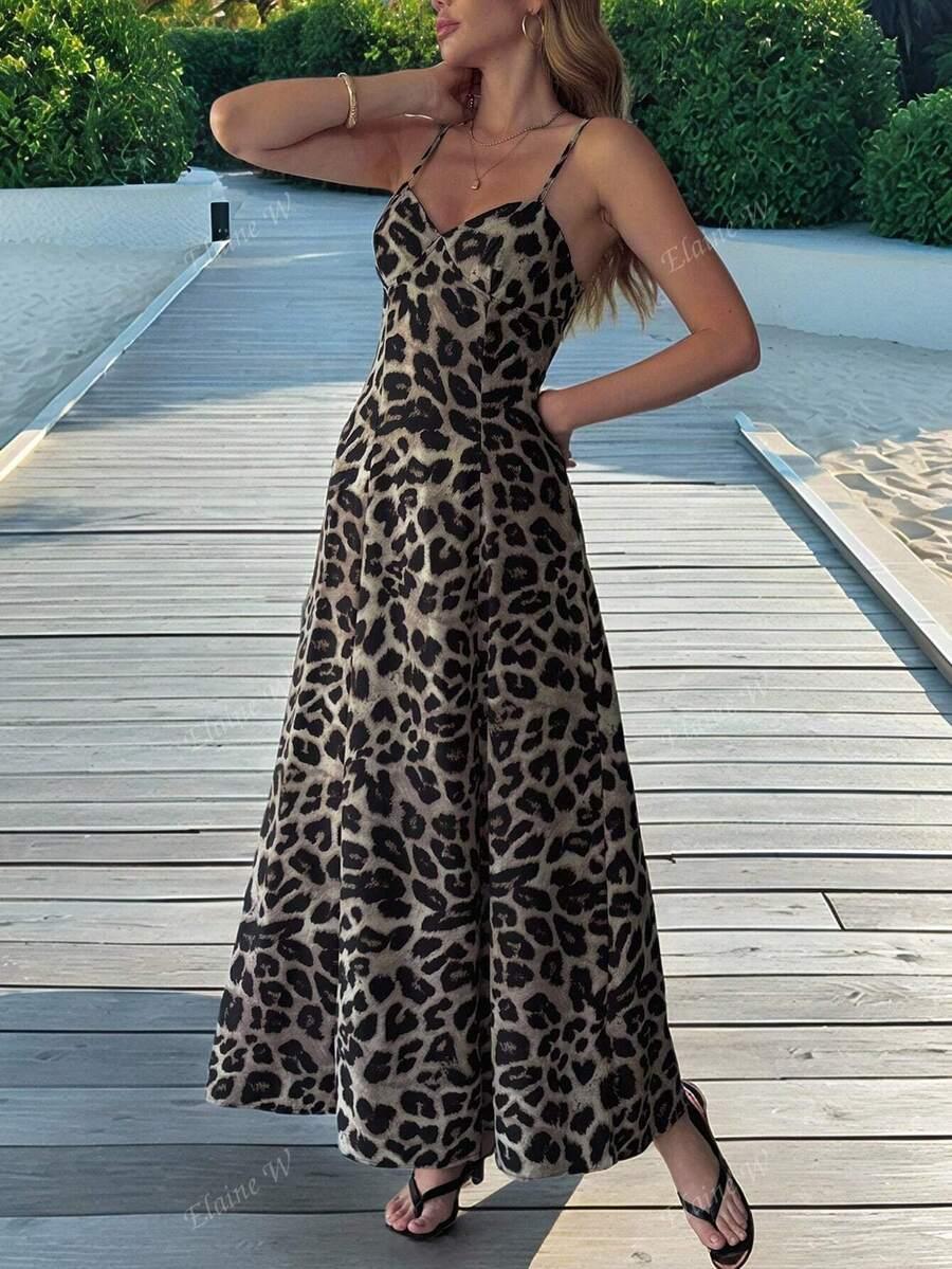 SHEIN MAXI SUKIENKA ANIMAL PRINT S06__M