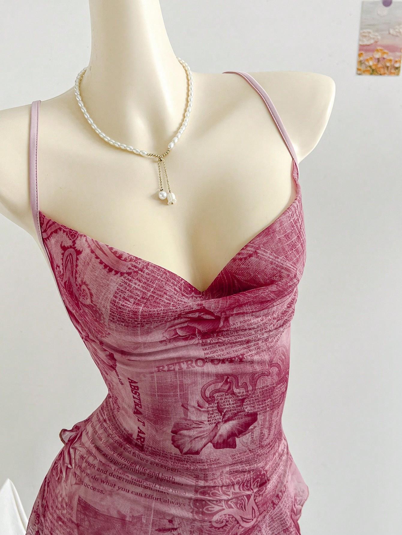 SHEIN RÓŻOWA SUKIENKA WZÓR S09__M