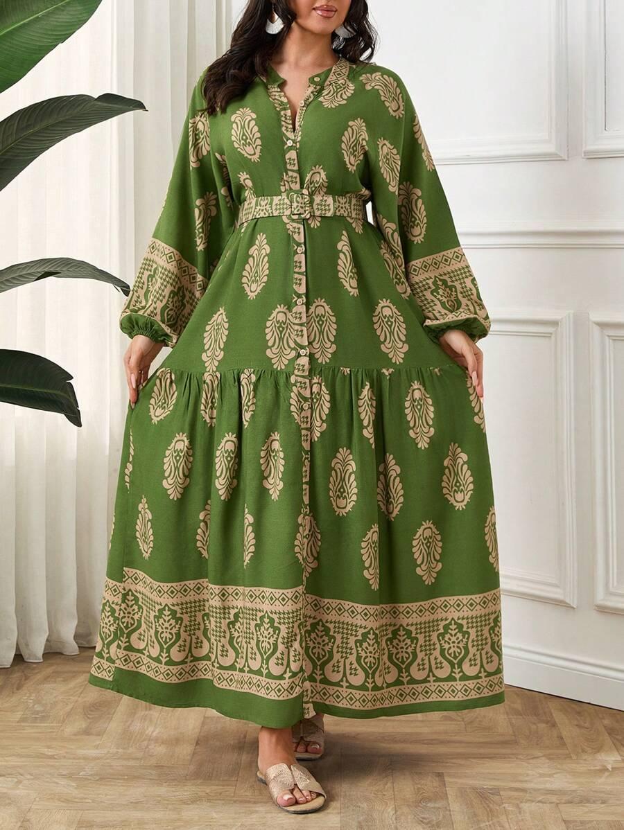 SHEIN ZIELONA MAXI SUKIENKA S06__46