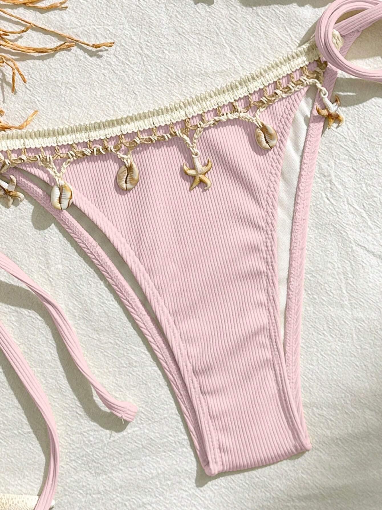 BIKINX RÓŻOWA GÓRA OD BIKINI WIĄZANIE S09__XS