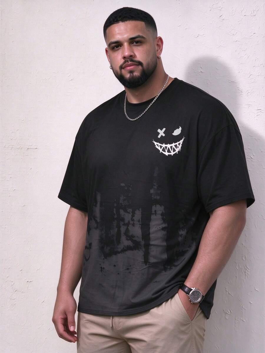 SHEIN T-SHIRT OKRĄGŁY DEKOLT NADRUK PK01__56