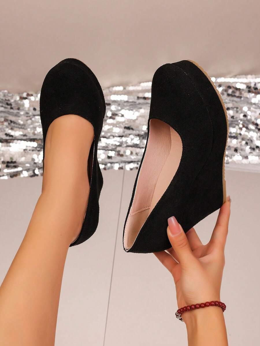 SHEIN CZARNE CZÓŁENKA KOTURN S06__37