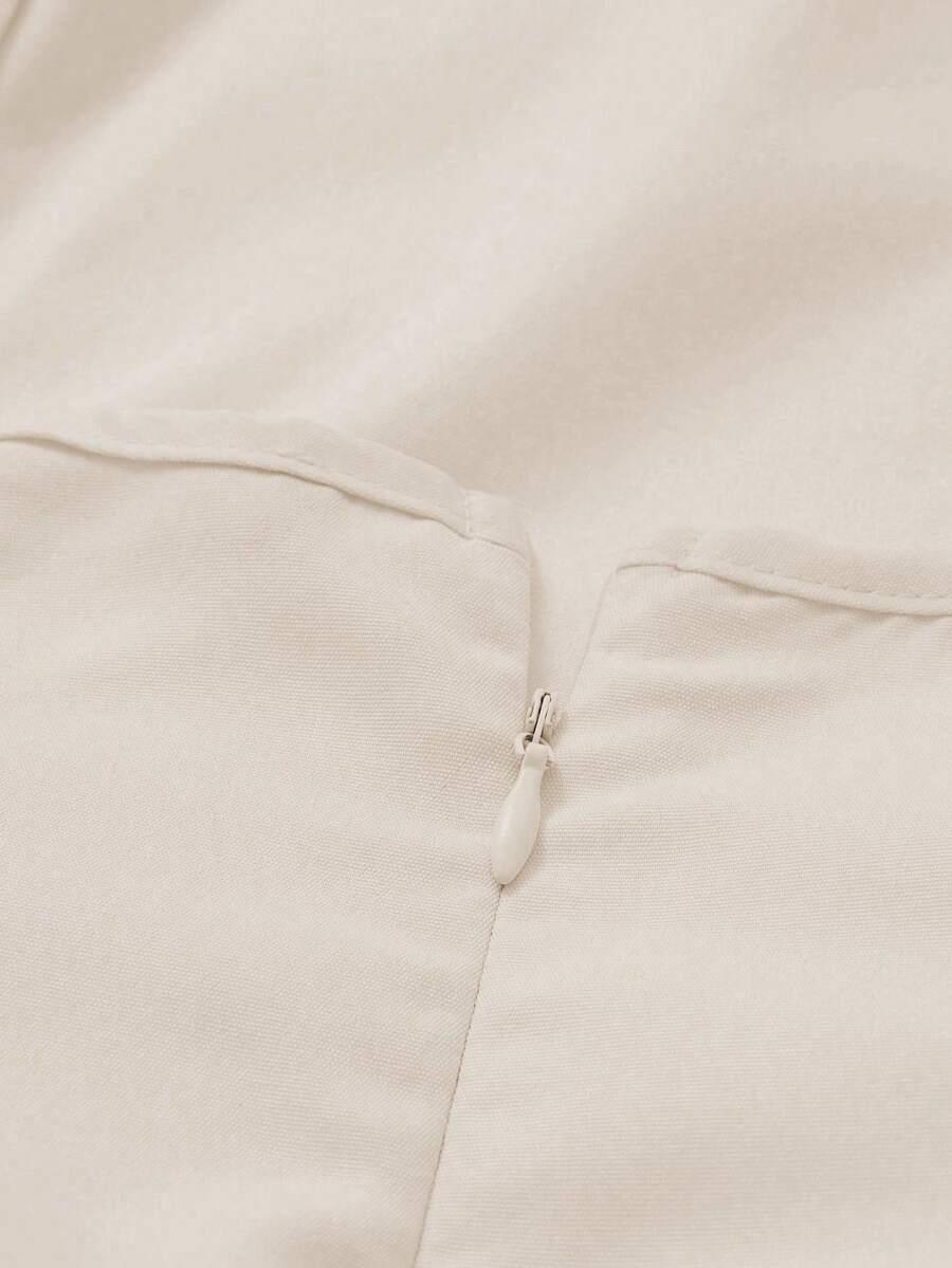 SHEIN BEŻOWA ROZKLOSZOWANA SUKIENKA S06__XS