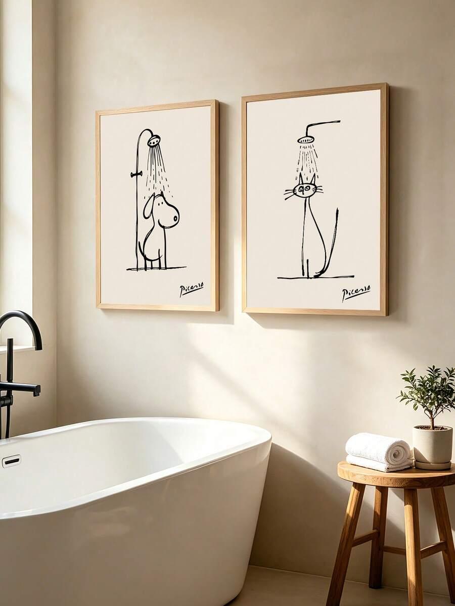 SHEIN PLAKAT NA ŚCIANĘ PRINT 2-PACK S07__60X40