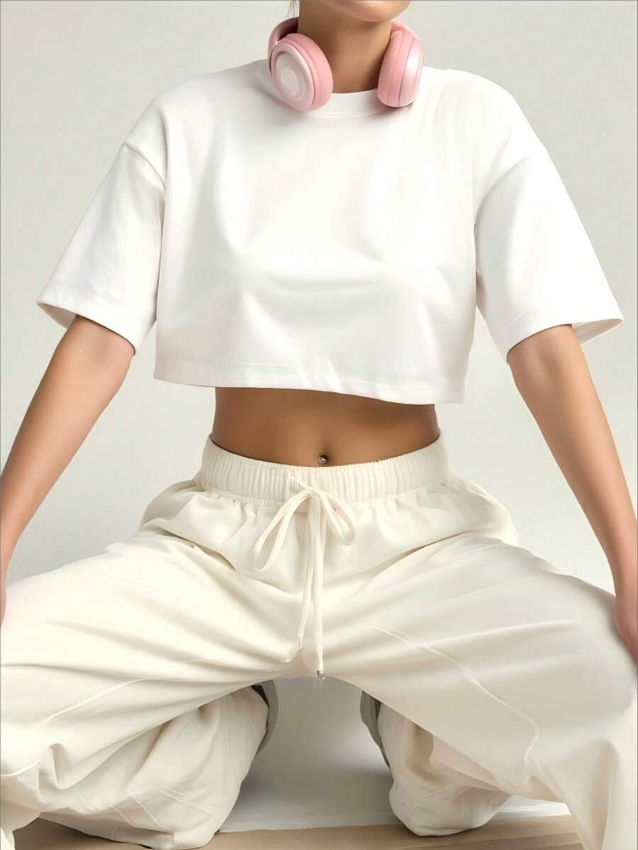 SHEIN BIAŁY TOP KRÓTKI RĘKAW S06__XS