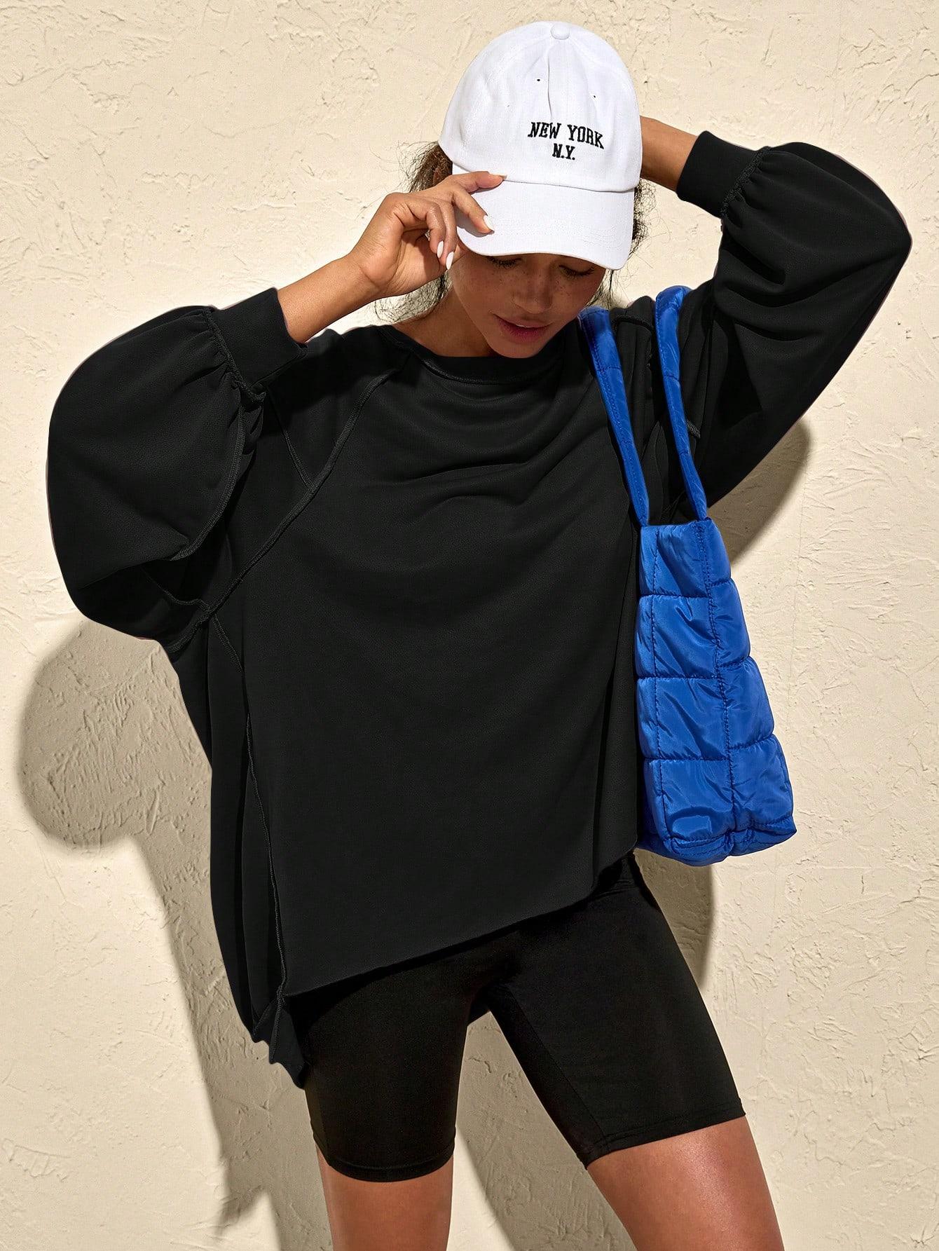 SHEIN CZARNA BLUZA OVERSIZE S06__M