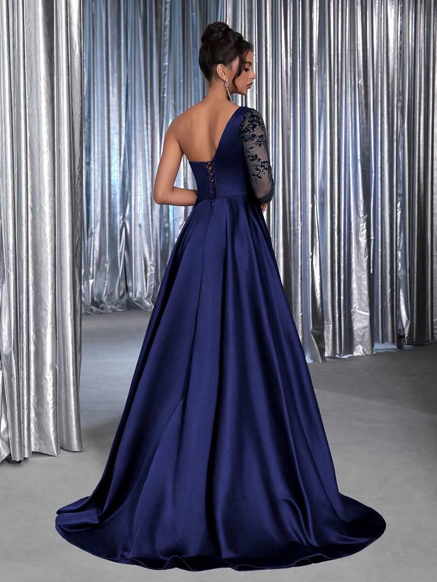 GLAMRAE ZDOBIONA MAXI SUKIENKA S06__M