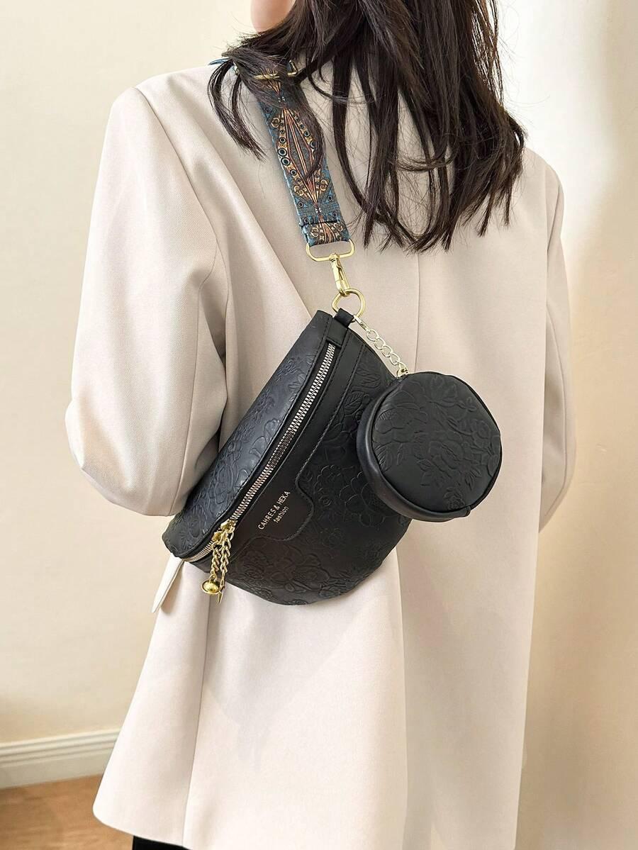 SHEIN CZARNA TOREBKA NERKA S07__25X7X16CM