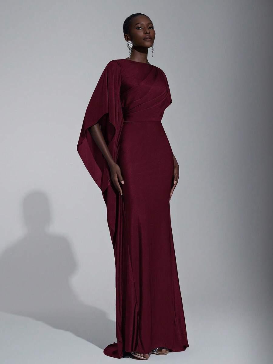 SHEIN ASYMETRYCZNA MAXI SUKIENKA S06__M