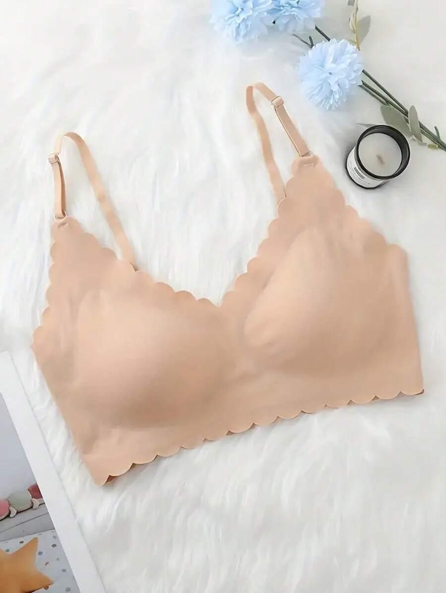 SHEIN BEŻOWY BEZSZWOWY BIUSTONOSZ S06__S