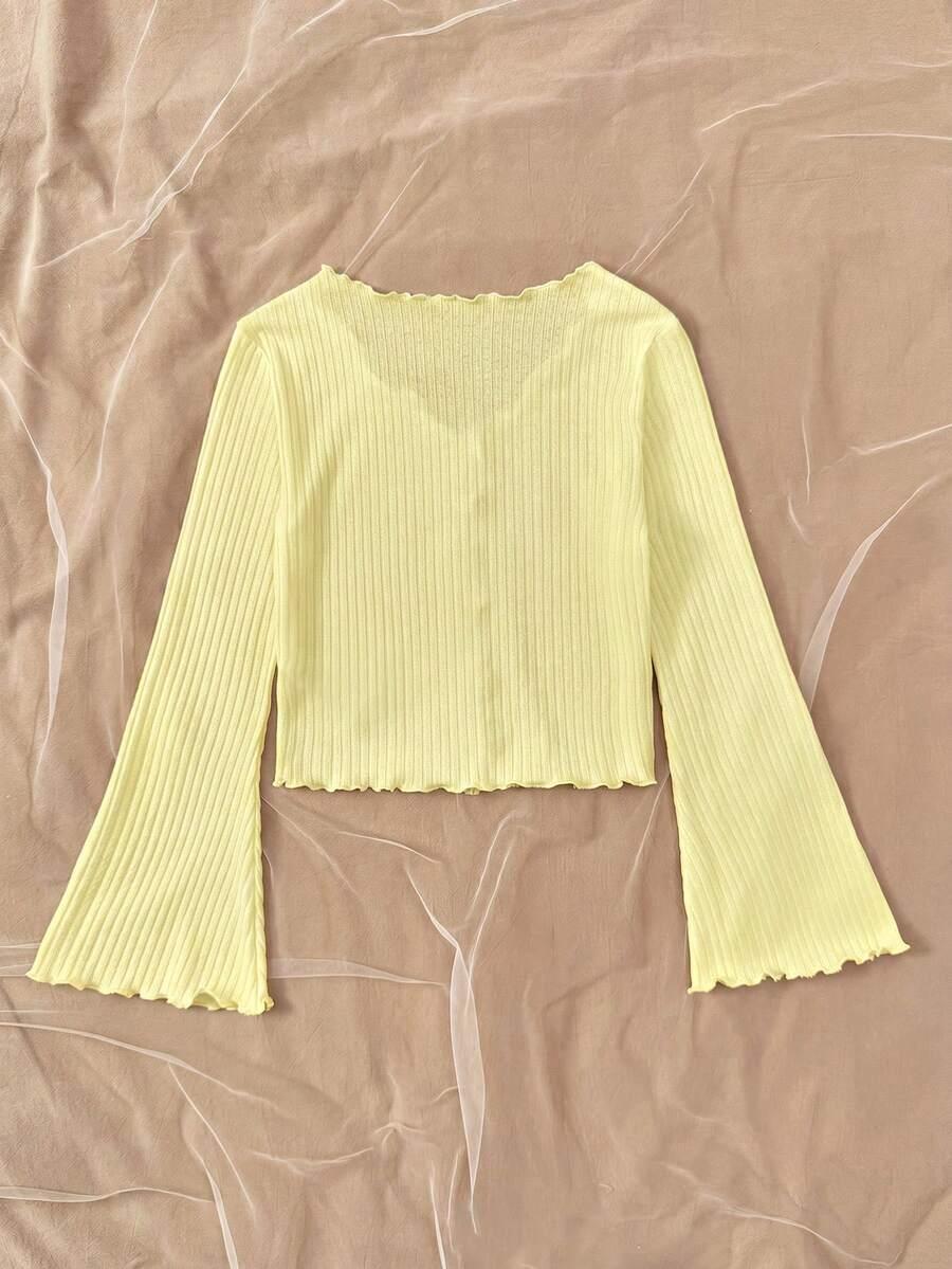 SHEIN ŻÓŁTA BLUZKA DŁUGI RĘKAW S06__140-146