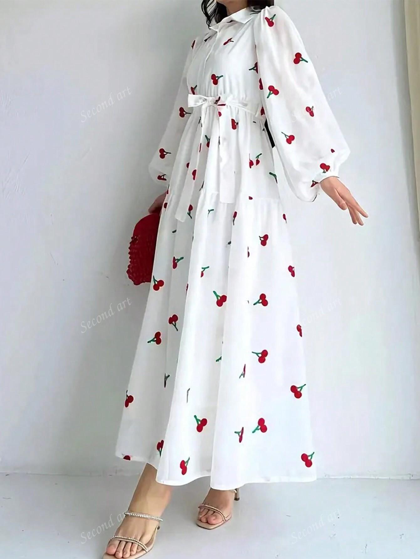 SHEIN BIAŁA MAXI SUKIENKA PRINT S06__XS
