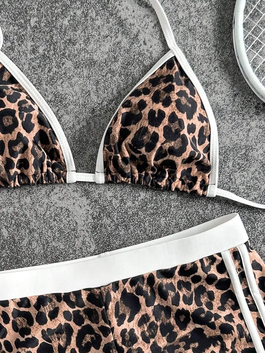 SHEIN DWUCZĘŚCIOWY STRÓJ KĄPIELOWY ANIMAL PRINT S09__S