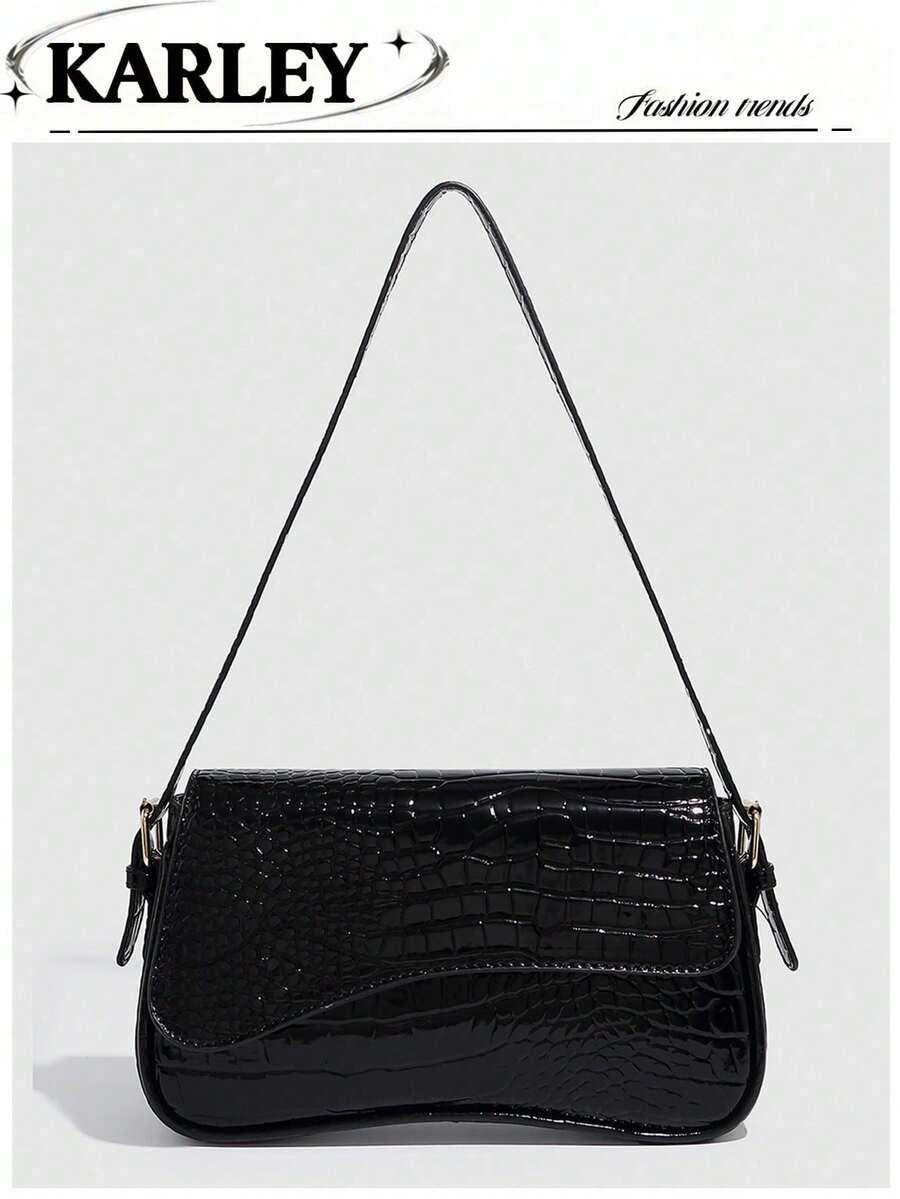 SHEIN CZARNA TOREBKA NA RAMIĘ S07__26X7X15CM