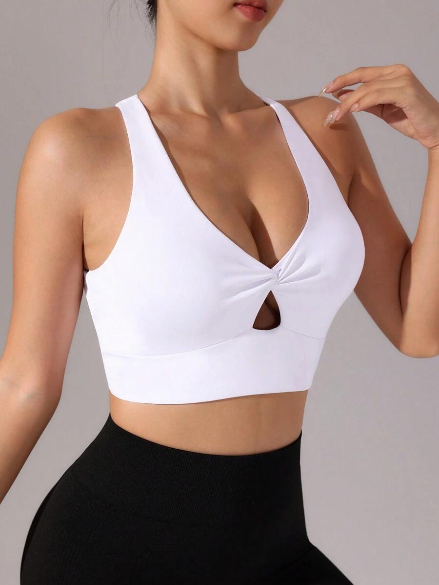 SHEIN BIAŁY TOP BIUSTONOSZ S06__M